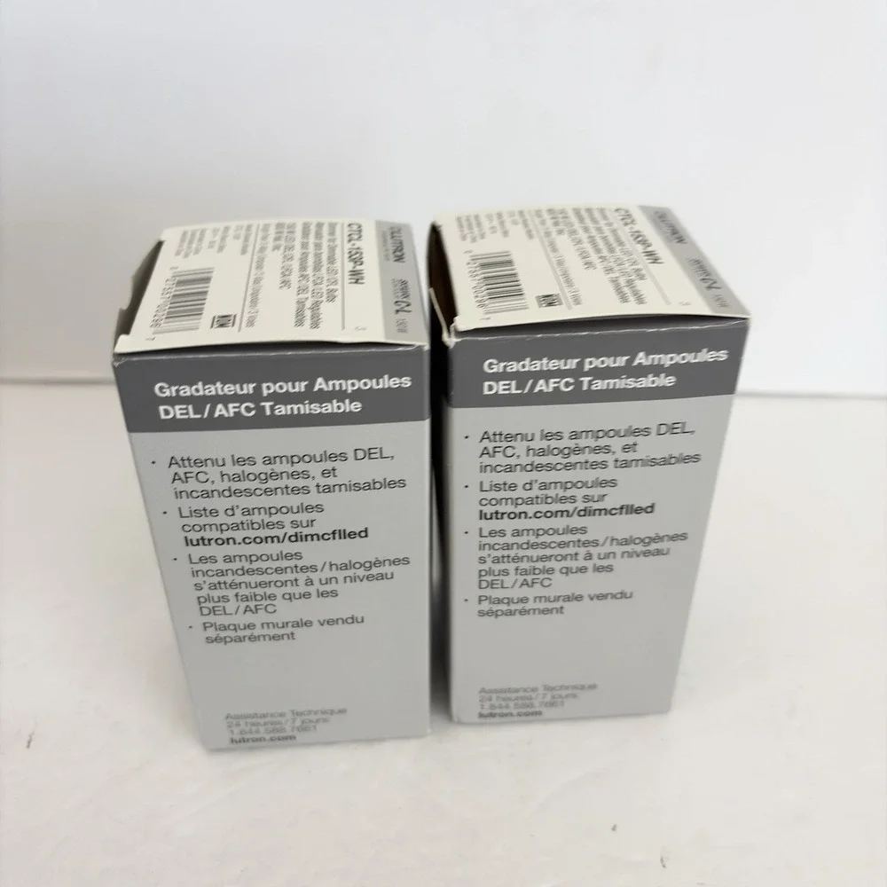 Lot 2 Lutron CTCL-153P-WH Skylark Contour 150-Watt Multi-Location CFL/LED White